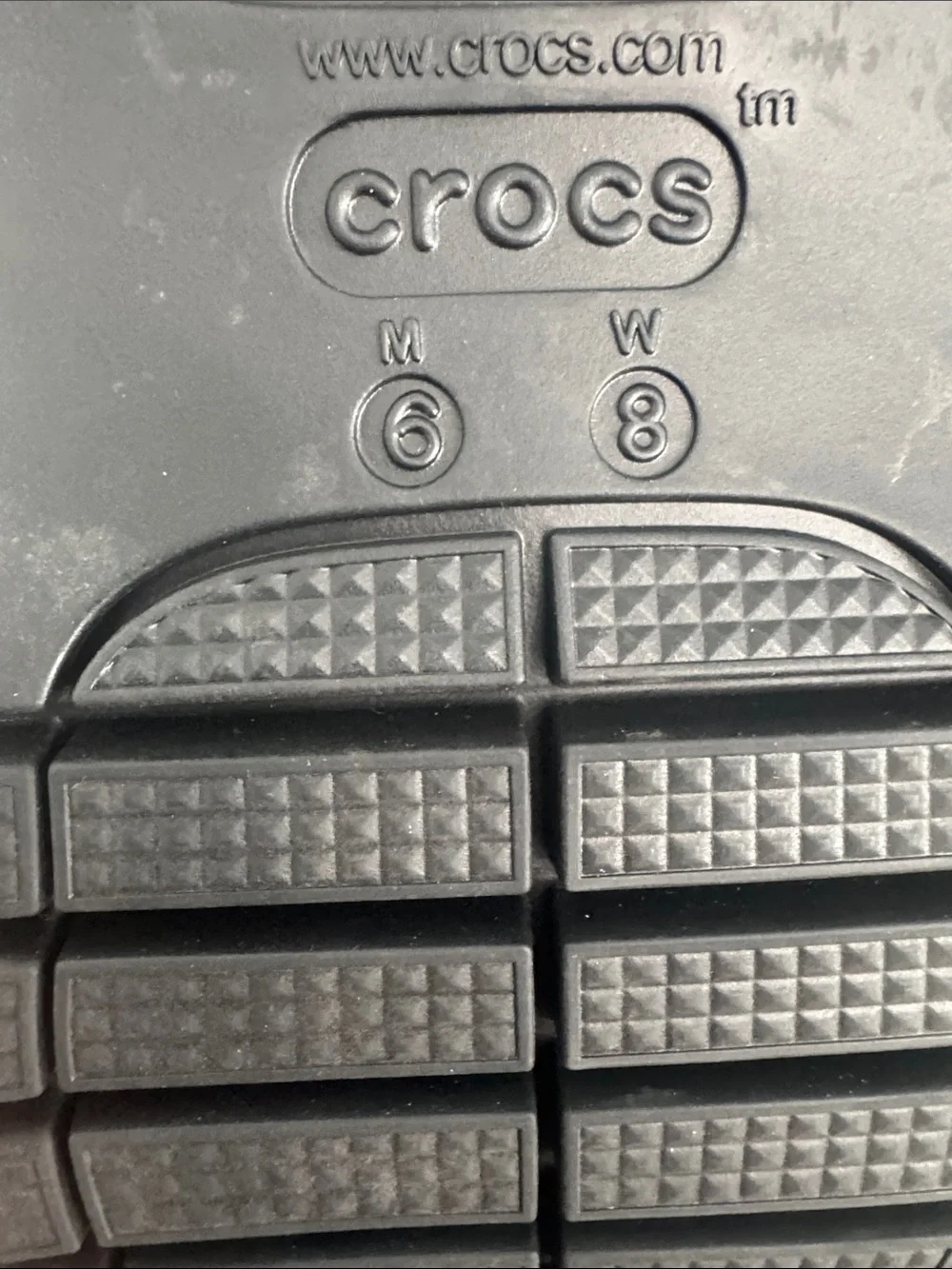 CROCS Black Platform Clog with Blue and Clear Charms